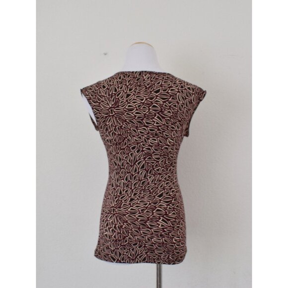 Vintage 90s Pullover Wrap Abstract‎ Blouse | size Medium - Picture 3 of 10